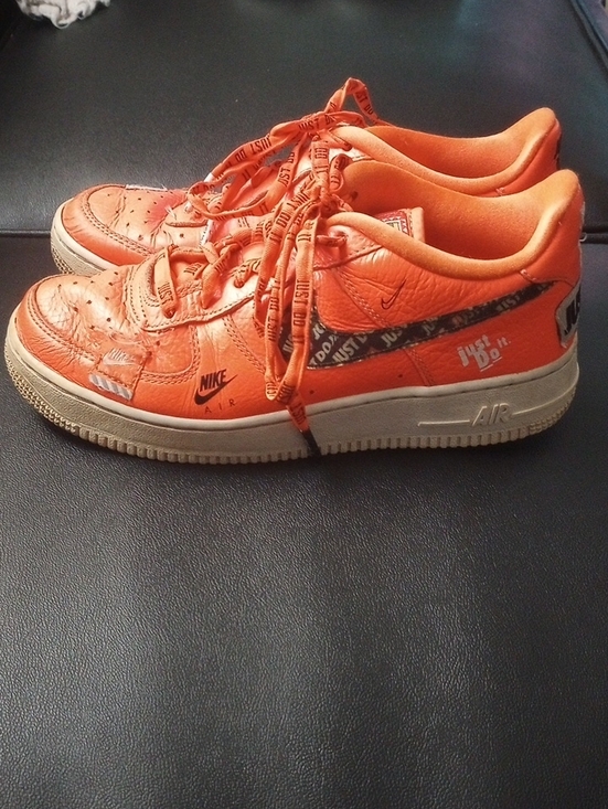 Nike Other - Nike Kids Orange Low Top Sneakers with 'Just Do It' Accents Sz 5.5Y